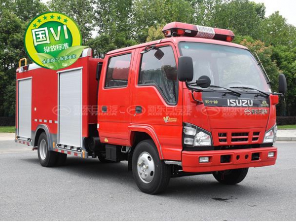 國六五十鈴1.5噸小型水罐消防車藍牌消防車